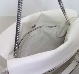 Gucci White Leather Blondie Medium Tote Shoulder Bag with Interlocking G 751516