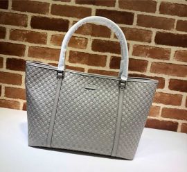 Gucci MicroGuccissima Medium Joy Tote Bag Gray GG Signature Leather 449647