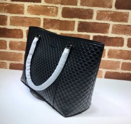 Gucci MicroGuccissima Medium Joy Tote Bag Black GG Signature Leather 449647
