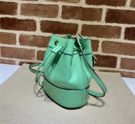 Gucci Mint Green Leather Ophidia Mini Bucket Bag with Double G 550620