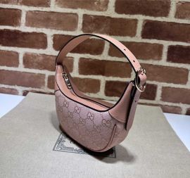 Gucci Ophidia GG Canvas Mini Hobo Shoulder Bag Pink 658551