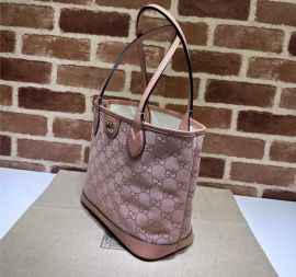 Gucci Ophidia GG Canvas Small Tote Bag Pink 742102