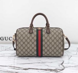 Gucci Ophidia Beige GG Canvas Top Handle Bag with Web 772065