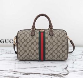 Gucci Ophidia Beige GG Canvas Top Handle Bag with Web 772065