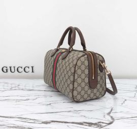 Gucci Ophidia Beige GG Canvas Top Handle Bag with Web 772065