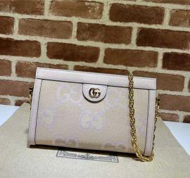 Gucci Ophidia Jumbo GG Small Shoulder Chain Bag Pink 503877