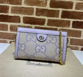 Gucci Ophidia Jumbo GG Small Shoulder Chain Bag Purple 503877
