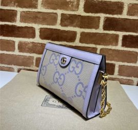 Gucci Ophidia Jumbo GG Small Shoulder Chain Bag Purple 503877