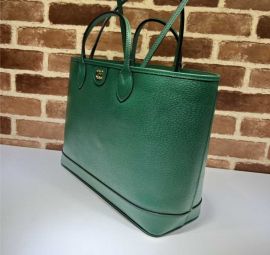 Gucci Ophidia Medium Tote Green Leather Bag 739730