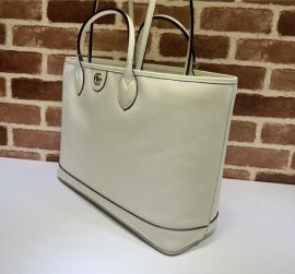 Gucci Ophidia Medium Tote Bag White Leather 739730