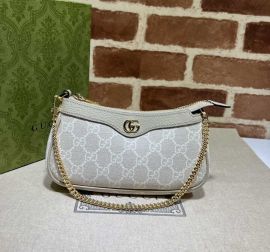 Gucci Ophidia Mini Chain Top Handle Bag White GG Supreme Canvas 764960
