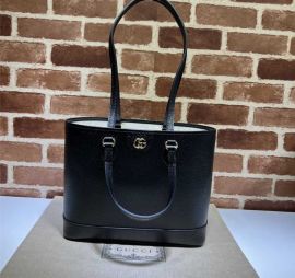 Gucci Ophidia Mini Shopping Tote Bag Black Leather 765043