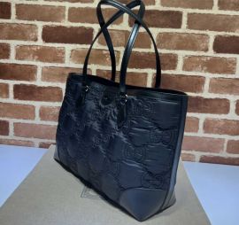 Gucci Ophidia Nylon GG Medium Shopping Tote Bag Black 631685