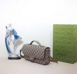 Gucci Petite GG Small Beige GG Canvas Shoulder Bag 739721