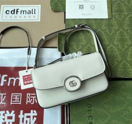 Gucci Petite White Leather GG Mini Shoulder Bag 739722