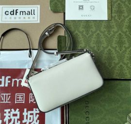 Gucci Petite White Leather GG Mini Shoulder Bag 739722