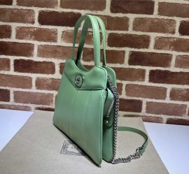Gucci Petite GG Small Tote Green Leather Bag 745918