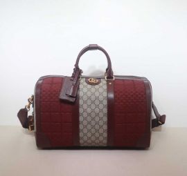 Gucci Quilted Mini GG Canvas Small Duffle Bag Red 724642