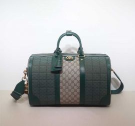 Gucci Quilted Mini GG Canvas Small Duffle Bag Green 724642