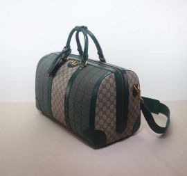 Gucci Quilted Mini GG Canvas Small Duffle Bag Green 724642