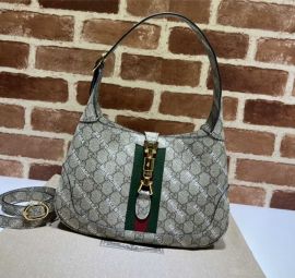 Gucci x Balenciaga The Hacker Project GG Canvas Jackie 1961 Hobo Shoulder Bag Beige 636706