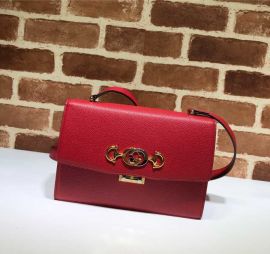 Gucci Zumi Leather Small Shoulder Bag Red 576388