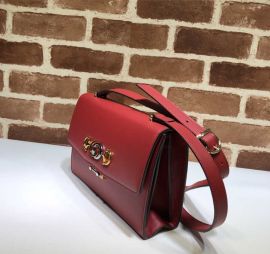 Gucci Red Zumi Leather Small Shoulder Bag 576388