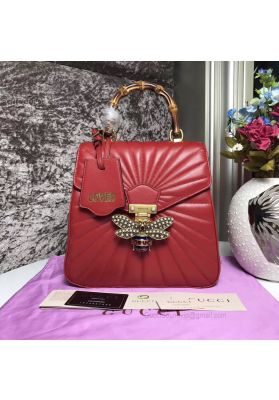 Gucci Queen Margaret Quilted Leather Backpack Red 476664