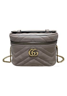Gucci Mini Top Handle Bag with Chain in Nude GG Matelasse Leather 723770 2291014
