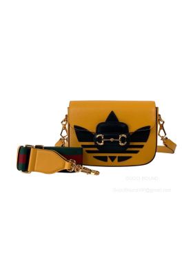 Gucci x Adidas Horsebit 1955 Mini Yellow Leather Crossbody Bag 658574