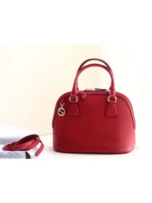 Gucci Women Bag Leather Bag Medium Dome Handbag Leather Red 449662