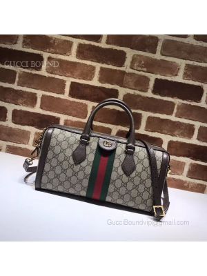 Gucci Ophidia GG Medium Top Handle Bag Gray 524532