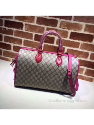 Gucci GG Supreme Guccissima Convertible Boston Bag Violet 409527