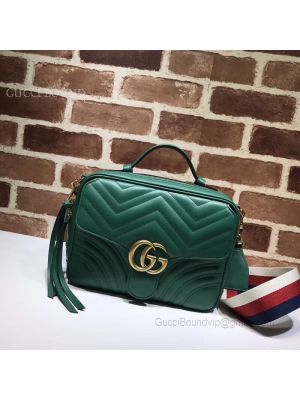 Gucci GG Marmont Small Shoulder Bag Green 498100