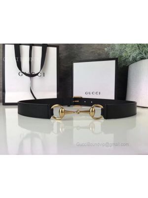 Gucci Leather Belt With Horsebit Black 30mm
