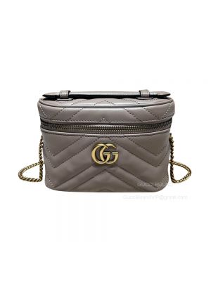 Gucci GG Marmont Mini Top Handle Bag in Nude Matelasse Leather 699515