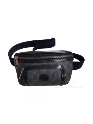 Gucci Belt Bag Gucci Interlocking G Belt Bag in Black GG Supreme Canvas 682933