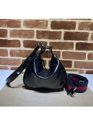 Gucci Black GG Crystal Canvas Attache Small Shoulder Bag 699409