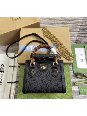 Gucci Diana GG Crystal Mini Hobo Tote Bag 707449