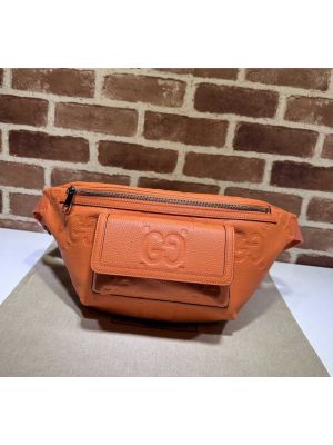 Gucci Orange Jumbo GG Leather Belt Bag 645093