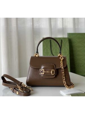 Gucci Horsebit 1955 Mini Leather Bag Brown 703848