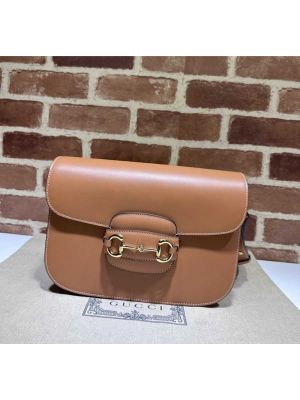Gucci Horsebit 1955 Shoulder Bag Tan Leather 602204