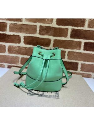 Gucci Mint Green Leather Ophidia Mini Bucket Bag with Double G 550620