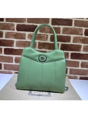 Gucci Petite GG Small Tote Green Leather Bag 745918