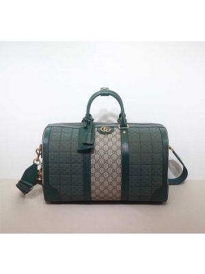 Gucci Quilted Mini GG Canvas Small Duffle Bag Green 724642