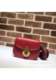 Gucci Leather Tiger Guccitotem Small Shoulder Bag Red 495663